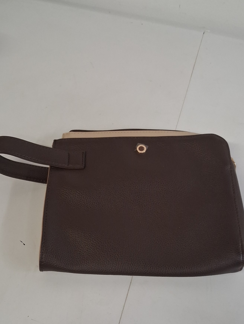 BVLGARI & Emirates Chocolate Brown Zip Clutch